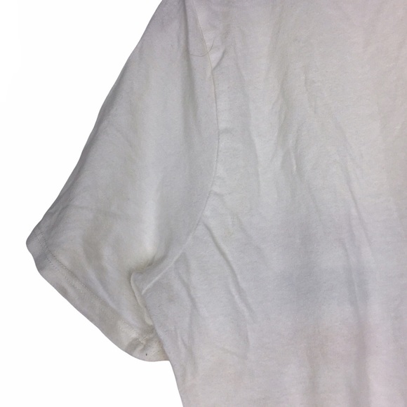 POLAGRAM Graphic T Shirt Short Sleeve Only Good Vibes Stripe Mountains Medium - Picture 11 of 12